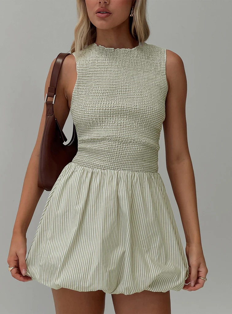 Narnie Mini Dress Sage | Princess Polly US