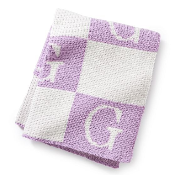 Initial Block Baby Blanket | Mark and Graham