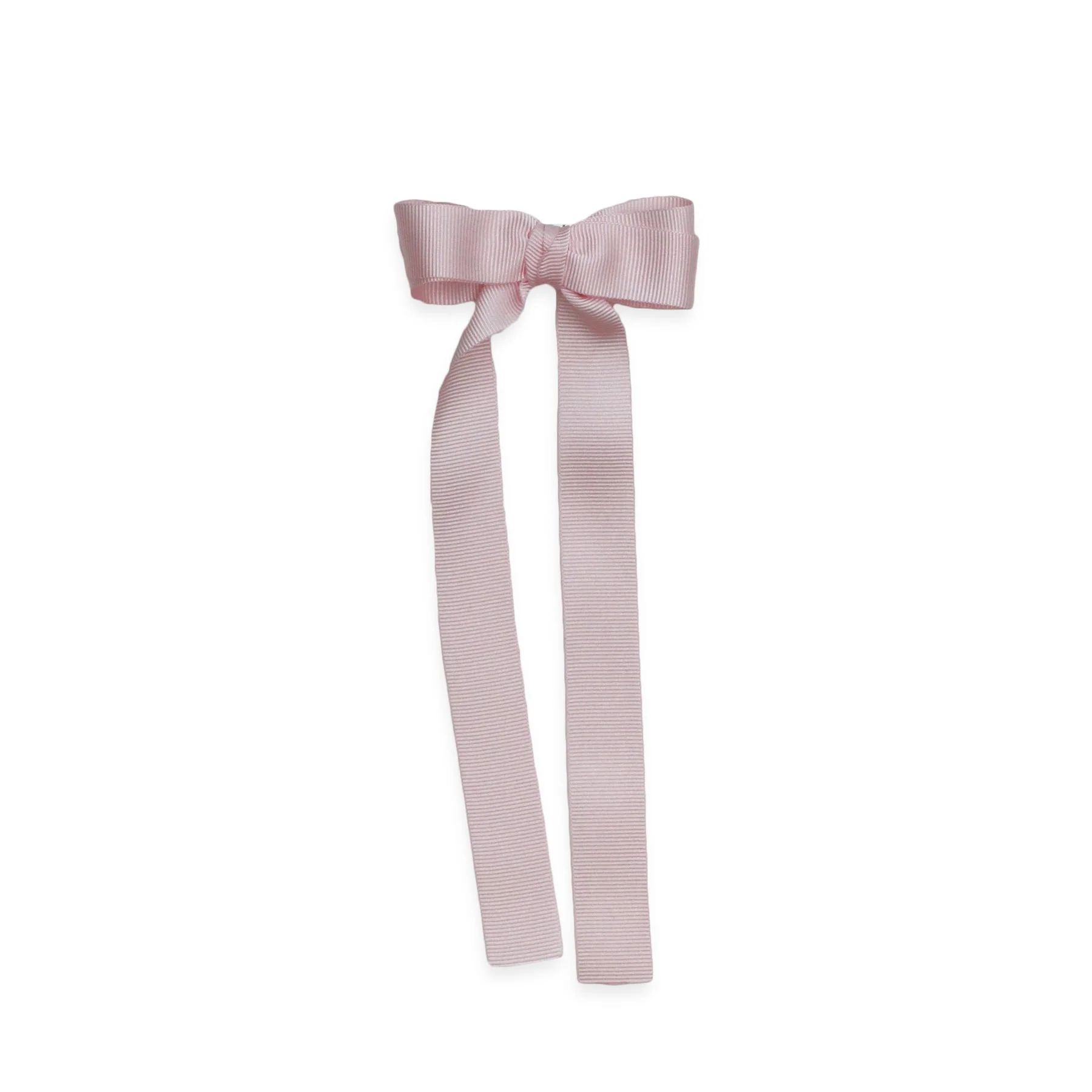 Long Tail Grosgrain Bow in Light Pink | Loozieloo