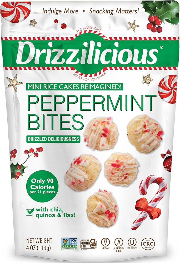 Drizzilicious Mini Rice Cakes - Rice Crisps, Healthy Snack for Adults and Kids, Flavored Rice Cak... | Amazon (US)