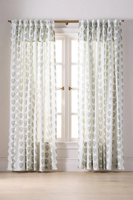 Eudora Cotton Printed Valence Curtain | Anthropologie (US)