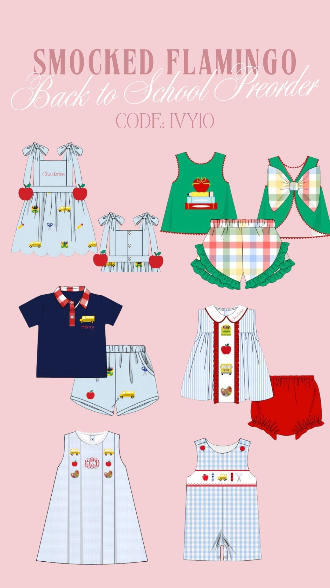 Smocked Flamingo - Back to School preorder code IVY10 🍎📝

#LTKKids #LTKootd #LTKU