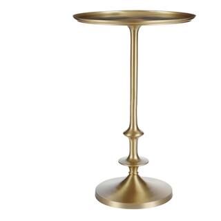 Bellkirk Round Gold Metal Accent Table (14.5 in. W x 22.25 in. H) | The Home Depot