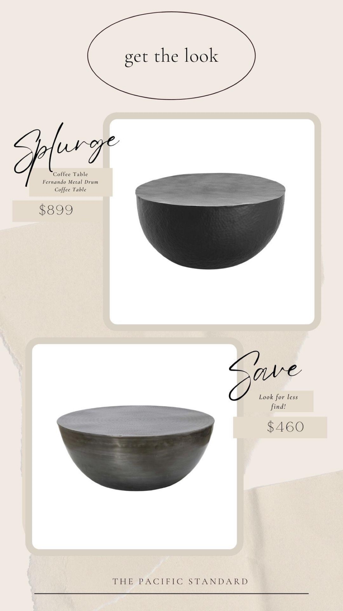 Daily Find #332 | Crate and Barrel Fernando Metal Drum Coffee Table (32.5" round) #lookforless

Happy Friday @everyone ! This look for less is very similar in size and features detailing on top for a modern look. 

#LTKFind #LTKhome