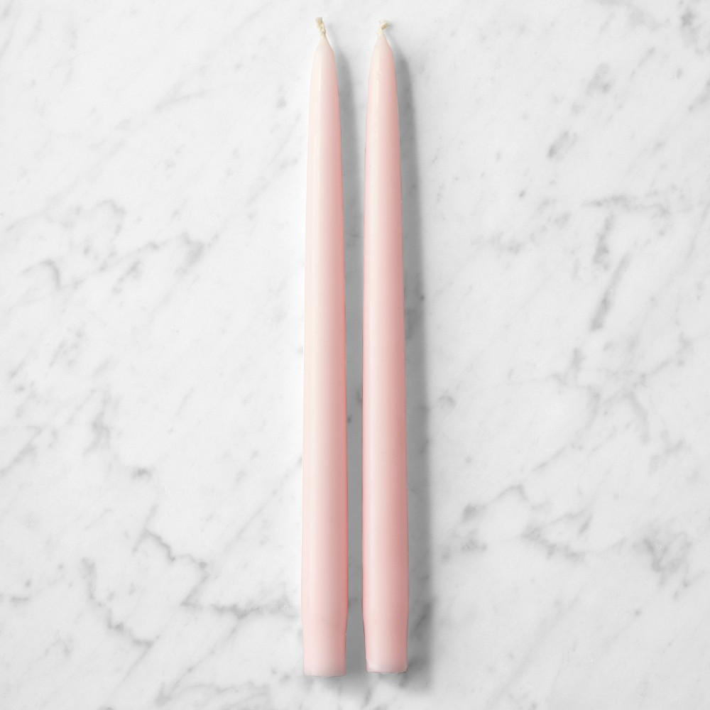 12" Taper Candles, Set of 2, Petal Pink | Williams-Sonoma