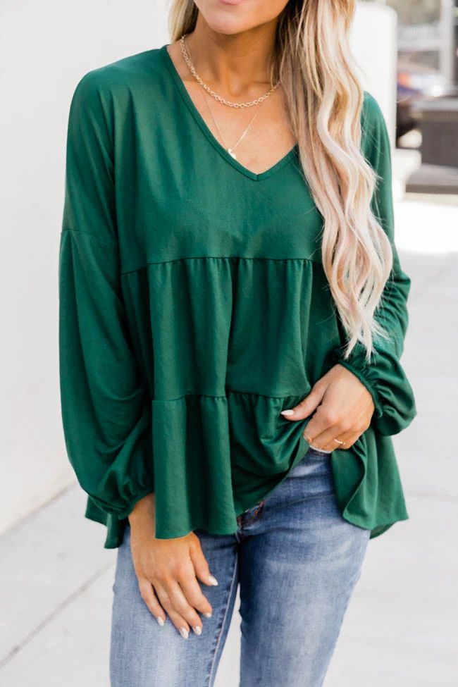 Lovely Imagination Green Blouse SALE | The Pink Lily Boutique