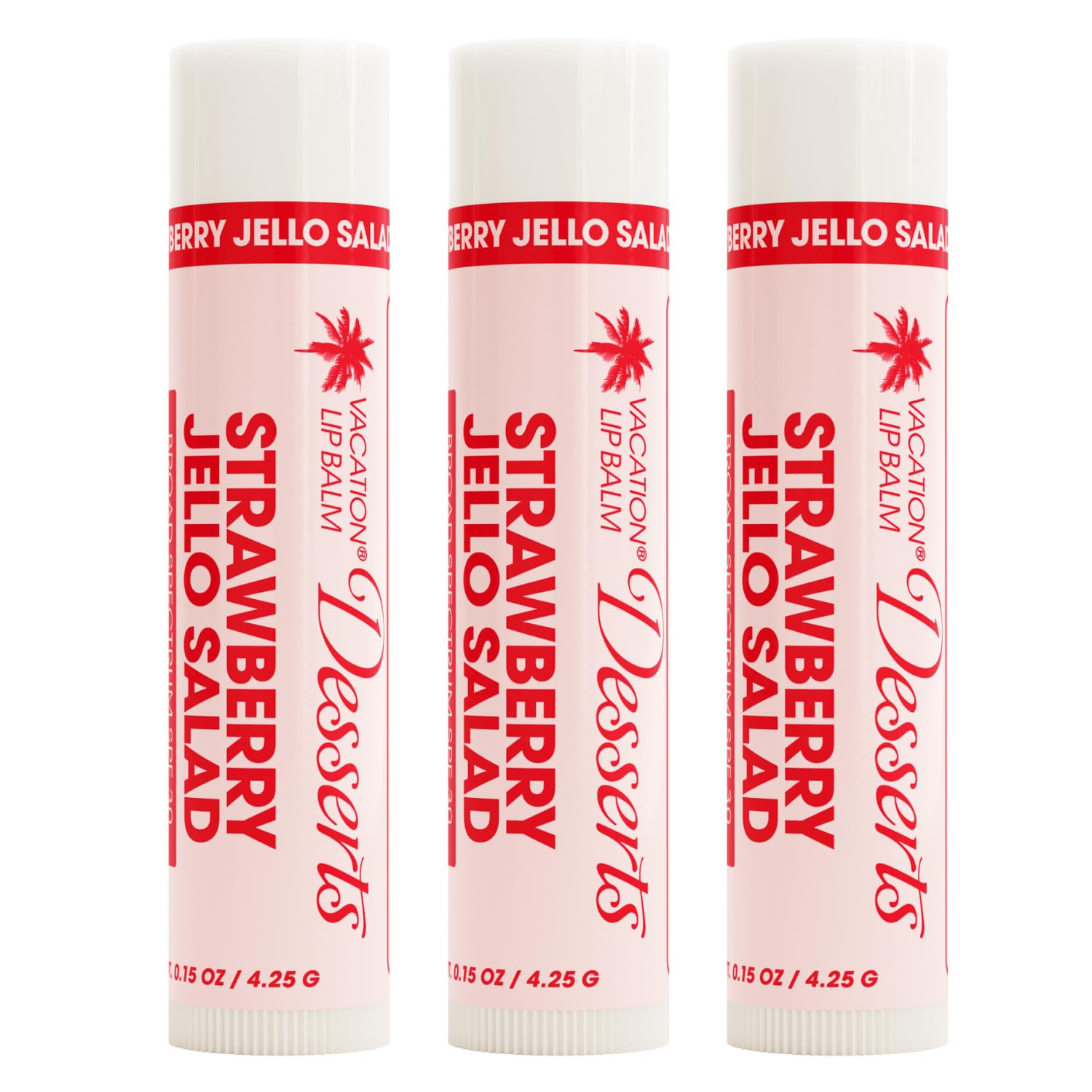 Vacation Strawberry Jello Salad SPF 30 Lip Balm, Hydrating Sunscreen for Lips, Water-Resistant, L... | Amazon (US)