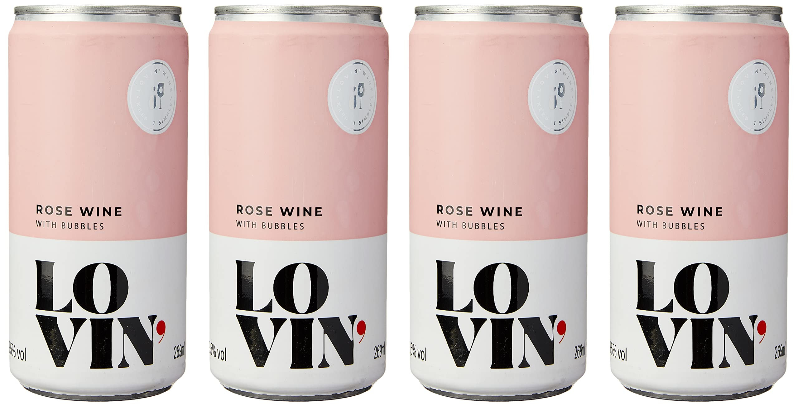 Lovin Vinho Rosé Frisante Em Lata ’ Wine 269 Ml (4 Unidades) | Amazon (BR)