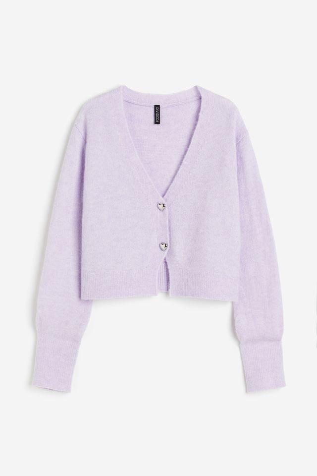 Knit Cardigan - Light purple - Ladies | H&M US | H&M (US + CA)
