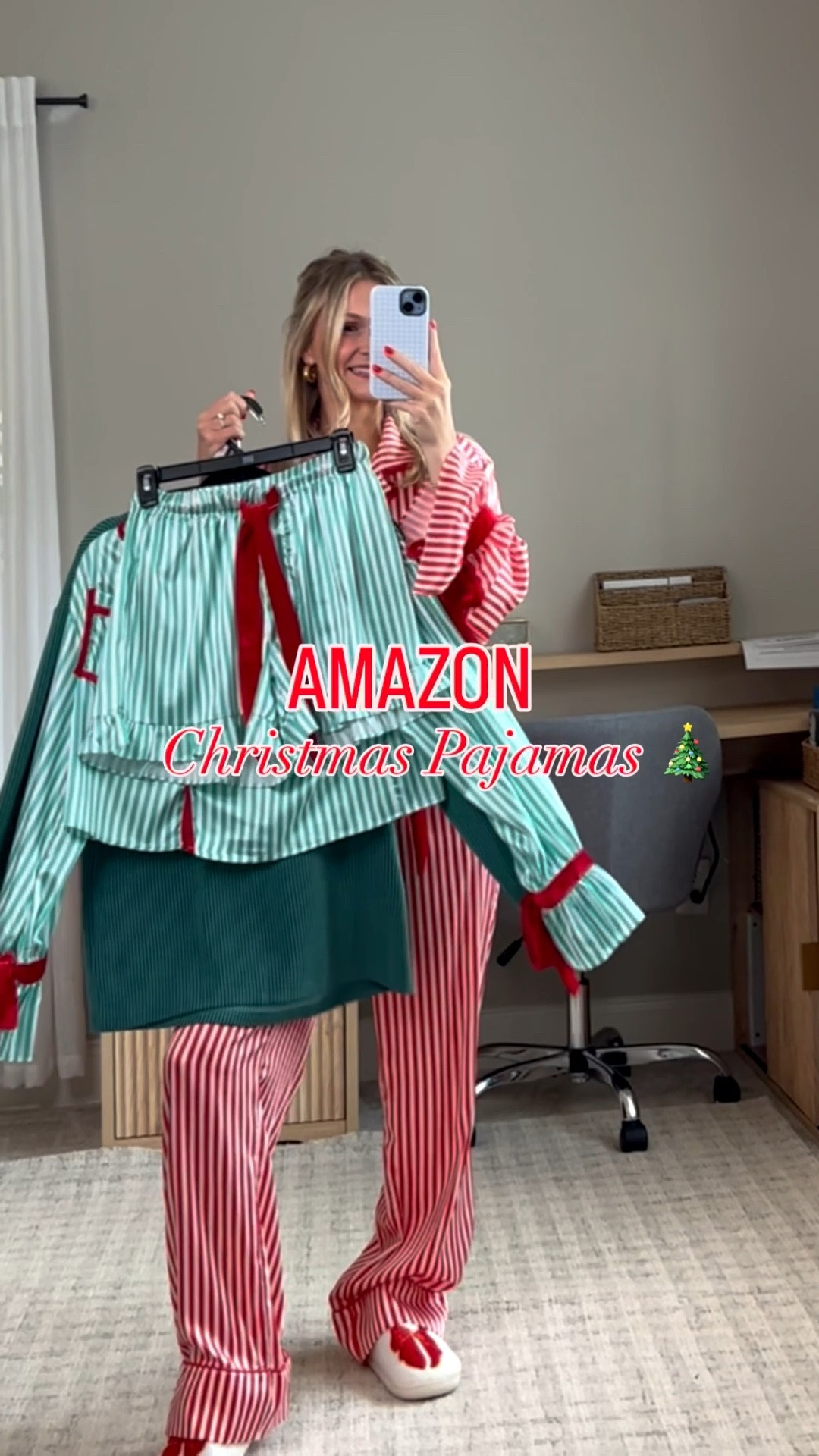 Amazon Christmas Pajamas ❤️🎄

You can never wear too many bows during the holidays IMO.. these red socks with the bows!?! SO cute! 

These will all arrive in time for Christmas, but order quick!! 

Wearing a small in everything. 

#holidaypajamas #christmaspajamas #amazonfinds #amazonfavorites #holidaystyle #pajamaparty #festivefinds #cozyseason #christmaspjs #amazonfashion

#LTKSeasonal #LTKFindsUnder50 #LTKHoliday