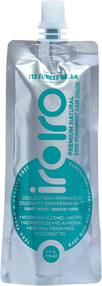 IROIRO Premium Natural Semi-Permanent Hair Color113 Forest Green (4oz) | Amazon (US)