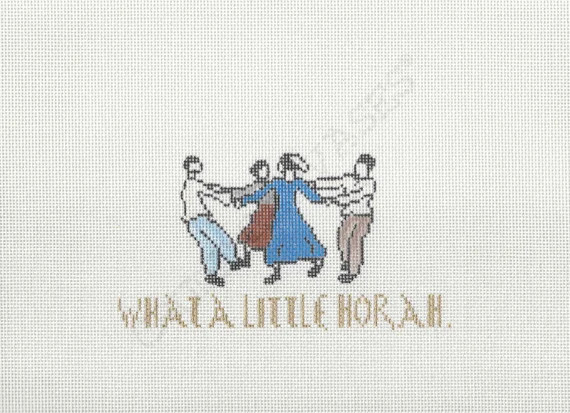 What A Little Horah  Hand Painted Needlepoint Canvas - Etsy | Etsy (US)
