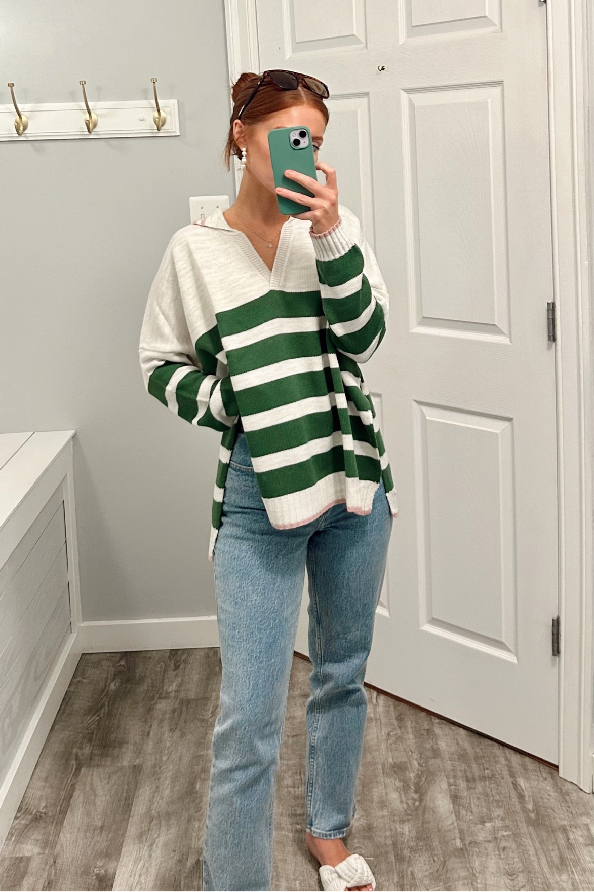 Bought this sweater at my fave local boutique & it’s going to be a perfect staple in my fall wardrobe 😍 jeans are Abercrombie & are oh so very comfy! Fall outfit, mom clothes, ltk sale 

#LTKSeasonal #LTKstyletip #LTKSale