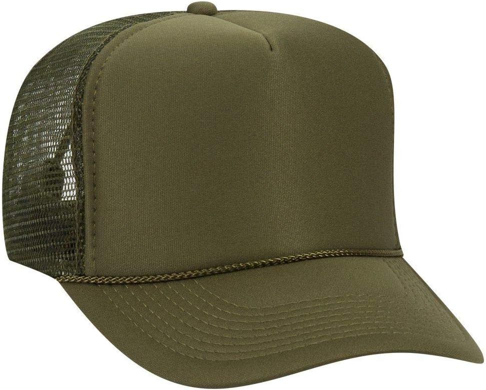 Otto Polyester Foam Front 5 Panel High Crown Mesh Back Trucker Hat | Amazon (US)