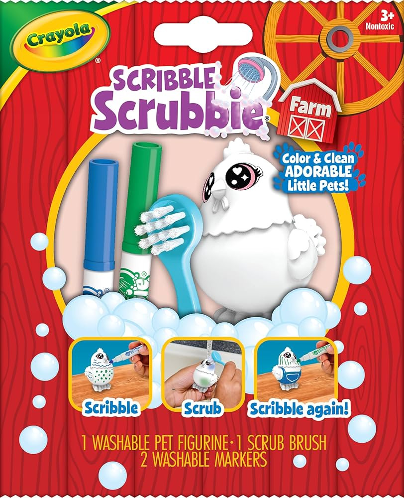 Crayola Scribble Scrubbie Pets, 1 Ct, Farm Animal Toys, Gifts for Kids Ages 3, 4, 5, 6 | Amazon (US)