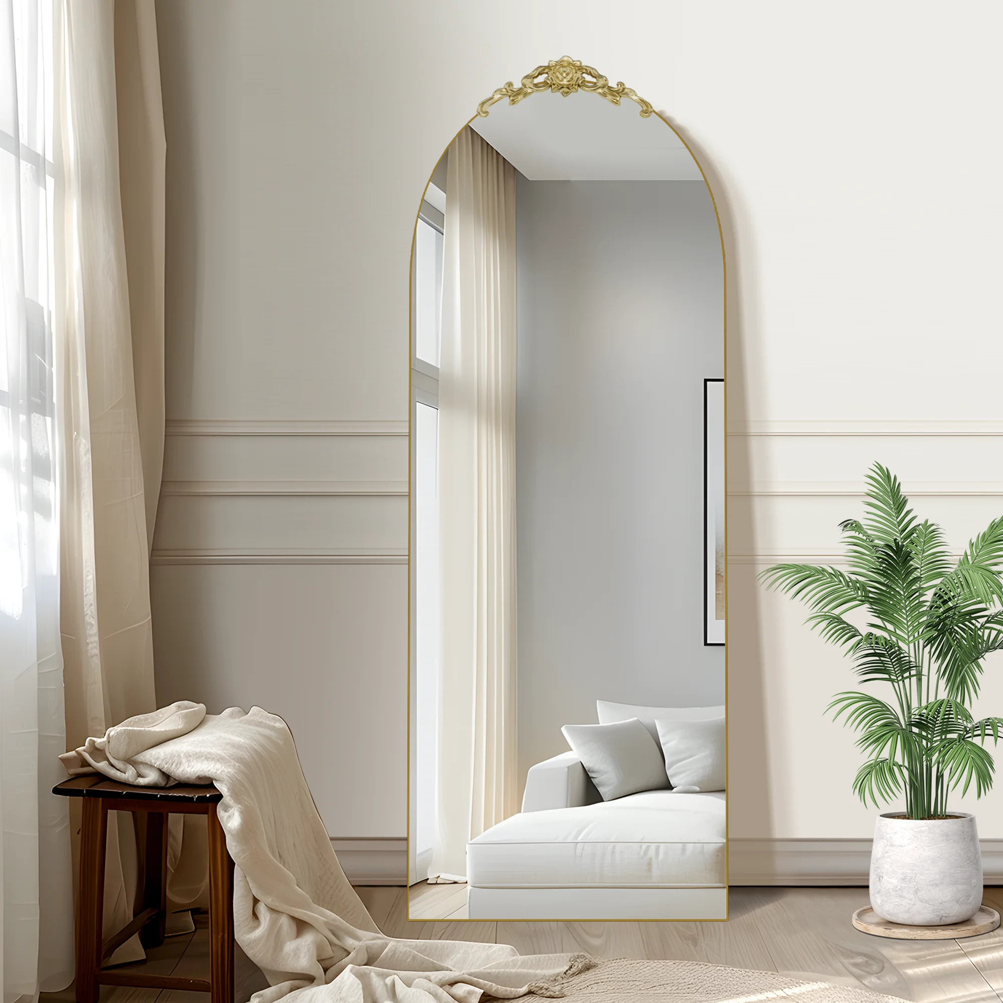 MAYEERTY MDF Mirror Accessories, Resin Carved Accessories, Mirror Decoration, Gold | Walmart (US)