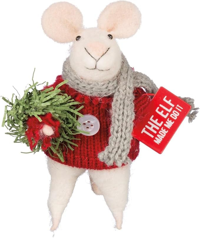 Primitives by Kathy 4.50 Inches Tall Mouse with Box Sign The Elf - Home Decor Accents | Amazon (US)