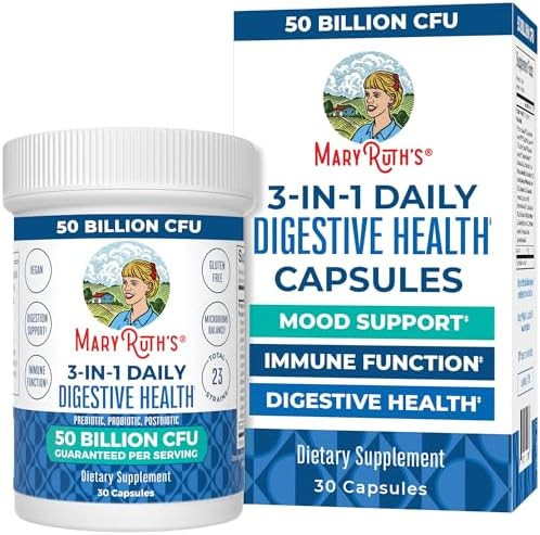 MaryRuth's 3-in-1 Probiotics for Digestive Health | Prebiotic & Postbiotic | Gut Health Supplemen... | Amazon (US)