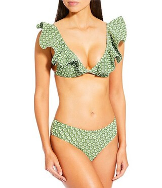 Antonio Melani x Style by Simkins Marguerite Ruffle Swim Top & Mid Rise Swim Bottom | Dillard's | Dillard's
