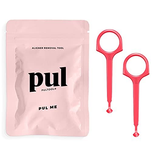 Clear Aligner Removal PUL Tool for Invisalign Removable Braces by The Pultool (2 Pack, Pink) | Amazon (US)