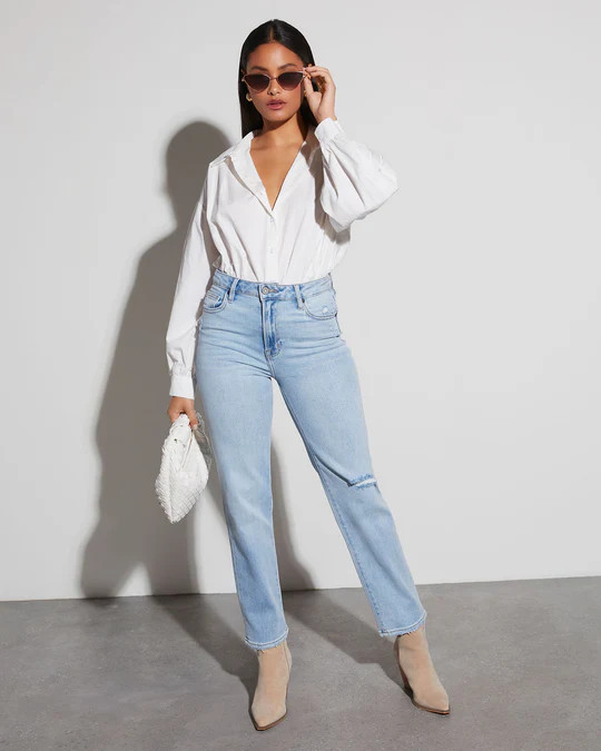 Chloe Cotton Button Down Top | VICI