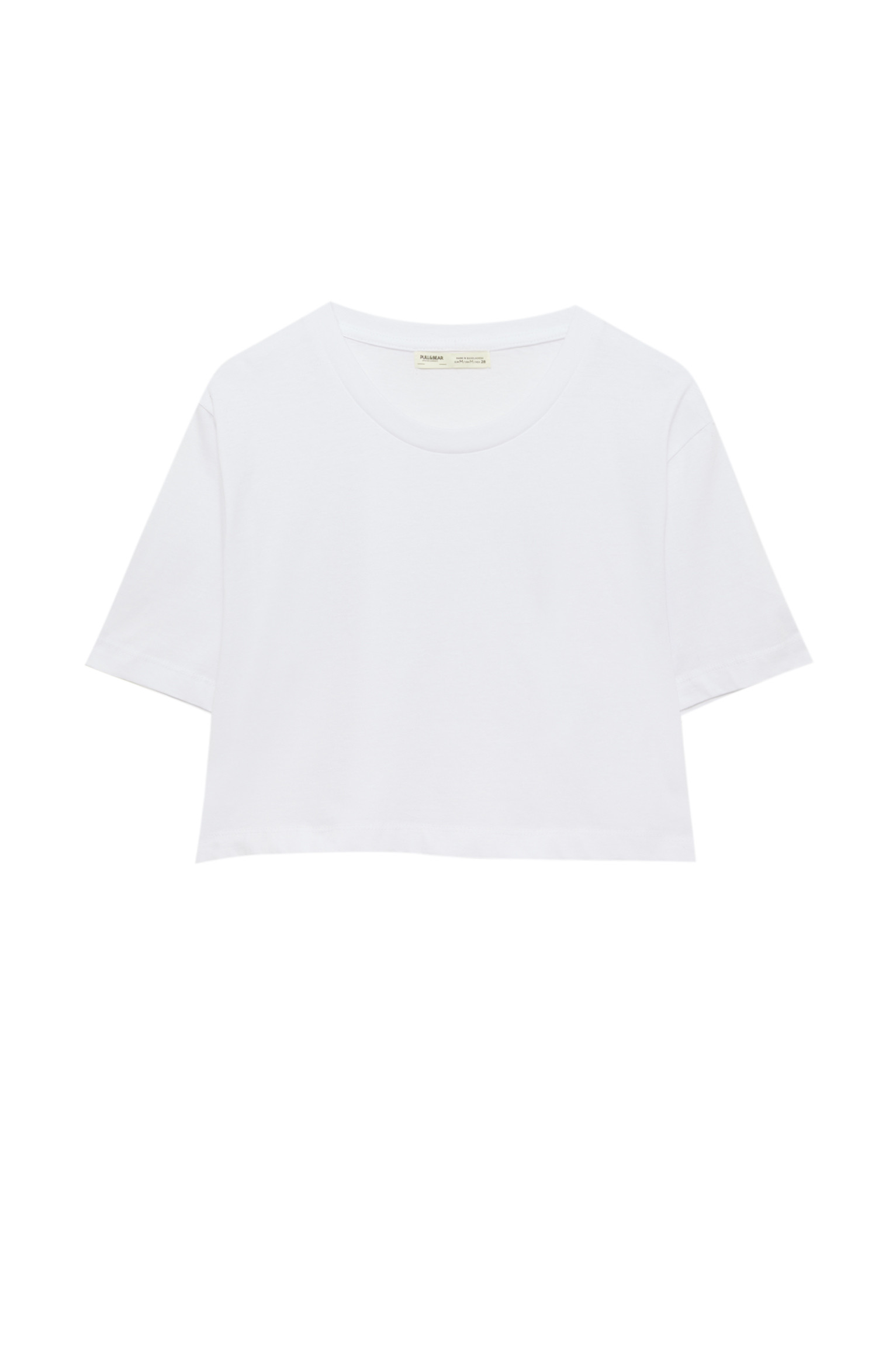 Basic cropped T-shirt | PULL and BEAR UK