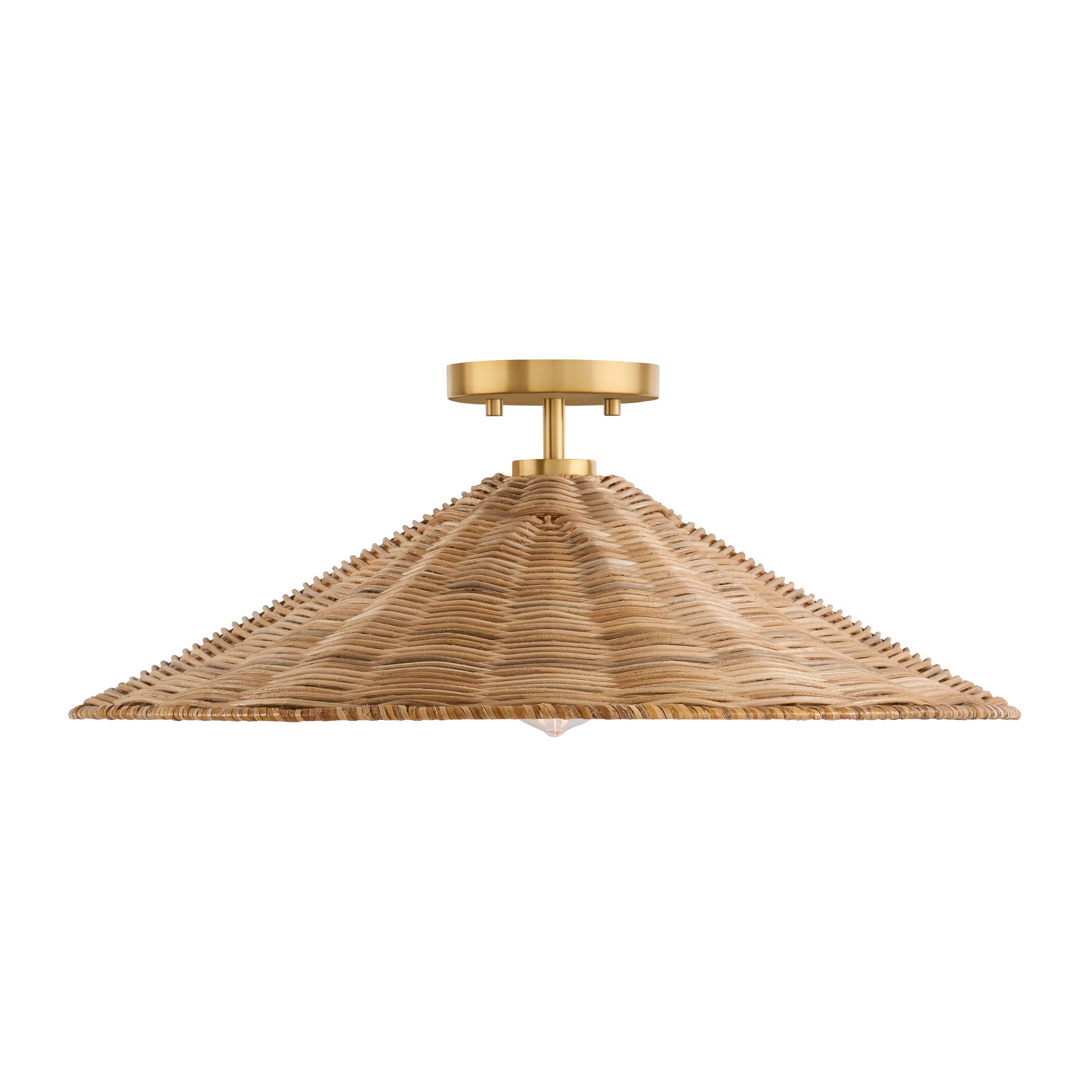 Joss & Main Lilliana Rattan Semi Flush Mount | Wayfair | Wayfair North America