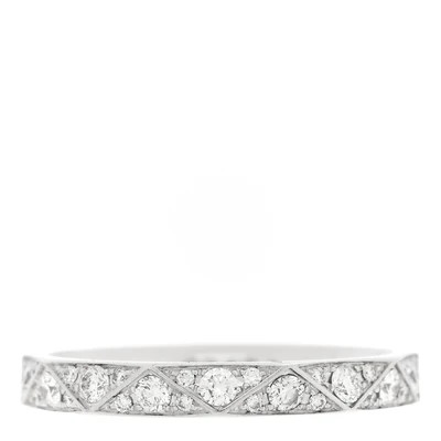 18K White Gold Diamond Laurence Graff Signature Band Ring 57 7.75 | FASHIONPHILE (US)