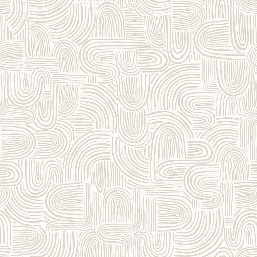 Tempaper Sand Swirl Swell Removable Peel and Stick Wallpaper, 20.5 in X 16.5 ft, Made in The USA | Amazon (US)