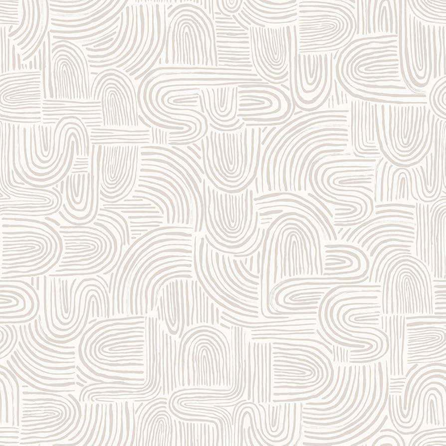 Tempaper Sand Swirl Swell Removable Peel and Stick Wallpaper, 20.5 in X 16.5 ft, Made in The USA | Amazon (US)