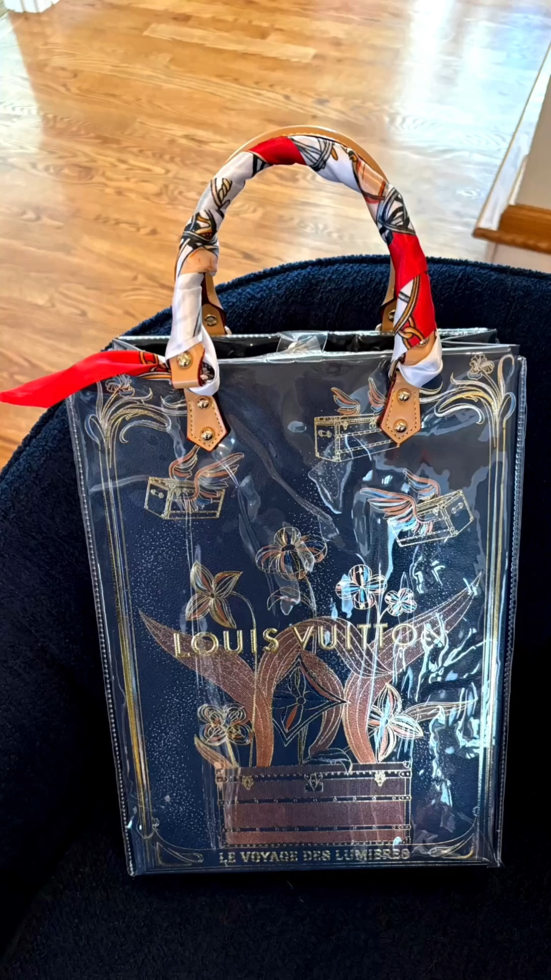 Transform or preserve your Louis Vuitton shopping bag. Comes in different sizes that will match your bag size. Add a scarf to make it more custom. 
