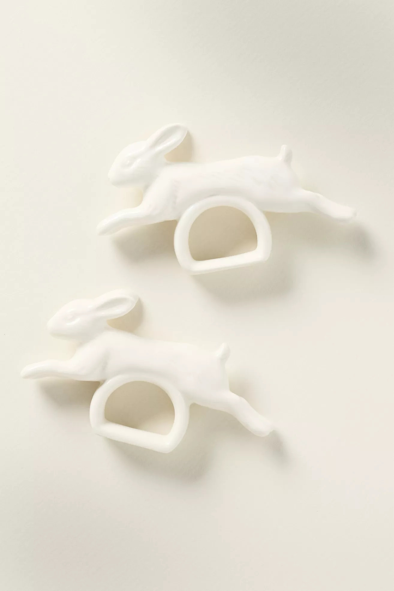 Louise Stoneware Bunny Napkin Rings, Set of 4 | Anthropologie (US)
