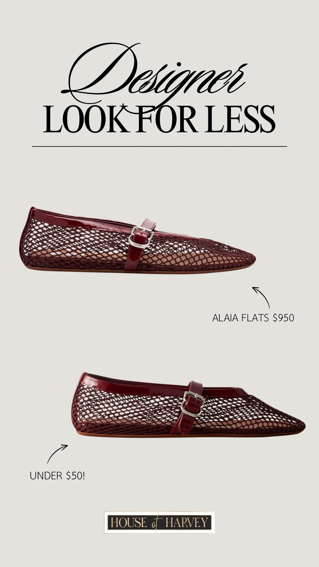 DESIGNER LOOK FOR LESS—these two mesh flats are so cute and perfect for fall! I really love the burgundy color and the style is very trendy for fall. I found two very similar options at different price points! Both linked ⬆️ 

#ltkcreator #ltkfinds #ltkwatchnow #flats #meshflats #shoes #fallshoes #burgundy 

#LTKStyleTip #LTKShoeCrush #LTKSeasonal