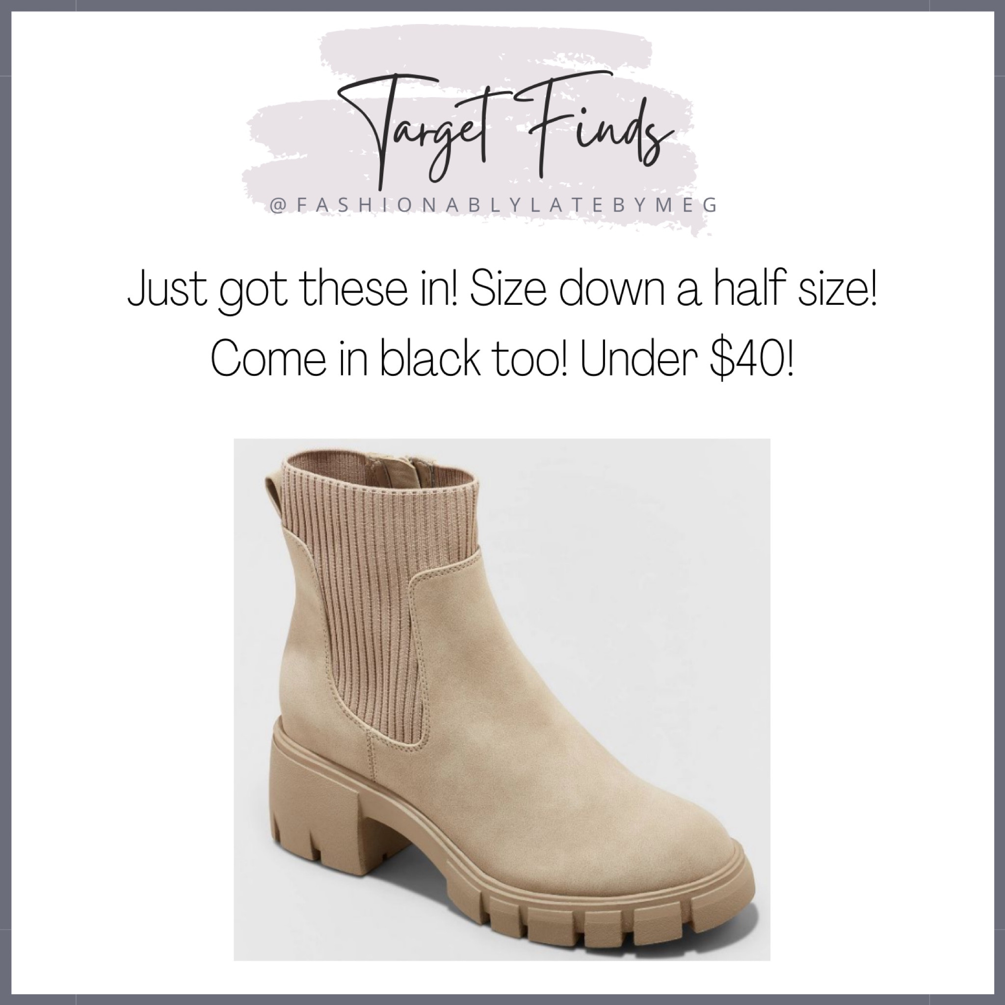 New target boots! Chelsea boots. Steve Madden Chelsea boots. Tan boots. Taupe boots. Boots with heel. Ankle boots. Ankle booties. Fall boots. Winter boots  

#LTKstyletip #LTKunder50 #LTKshoecrush