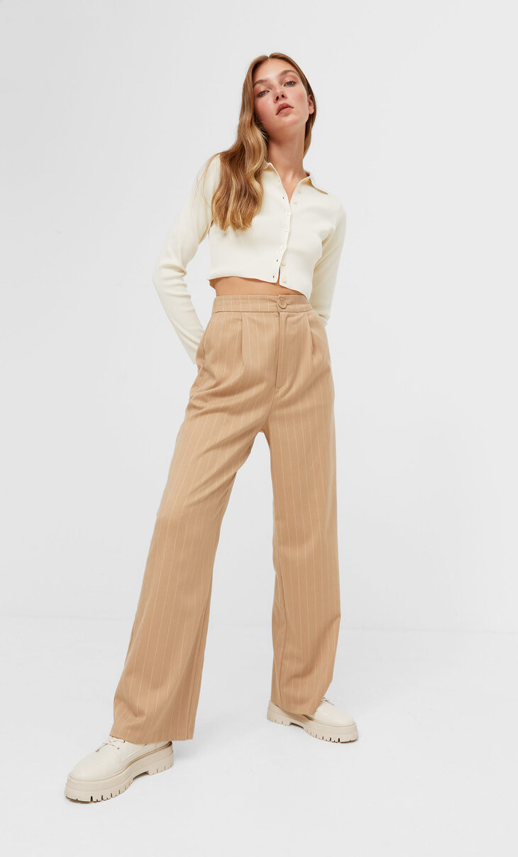 Wide leg trousers | Stradivarius (UK)