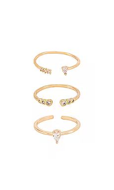 Ettika Crystal Stacking Rings in Gold from Revolve.com | Revolve Clothing (Global)