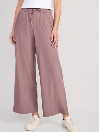 High-Waisted StretchTech Cargo Wide-Leg Pants for Women | Old Navy (US)