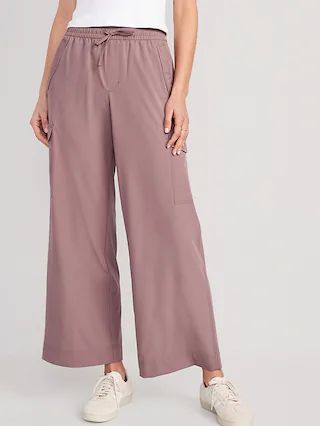 High-Waisted StretchTech Cargo Wide-Leg Pants for Women | Old Navy (US)
