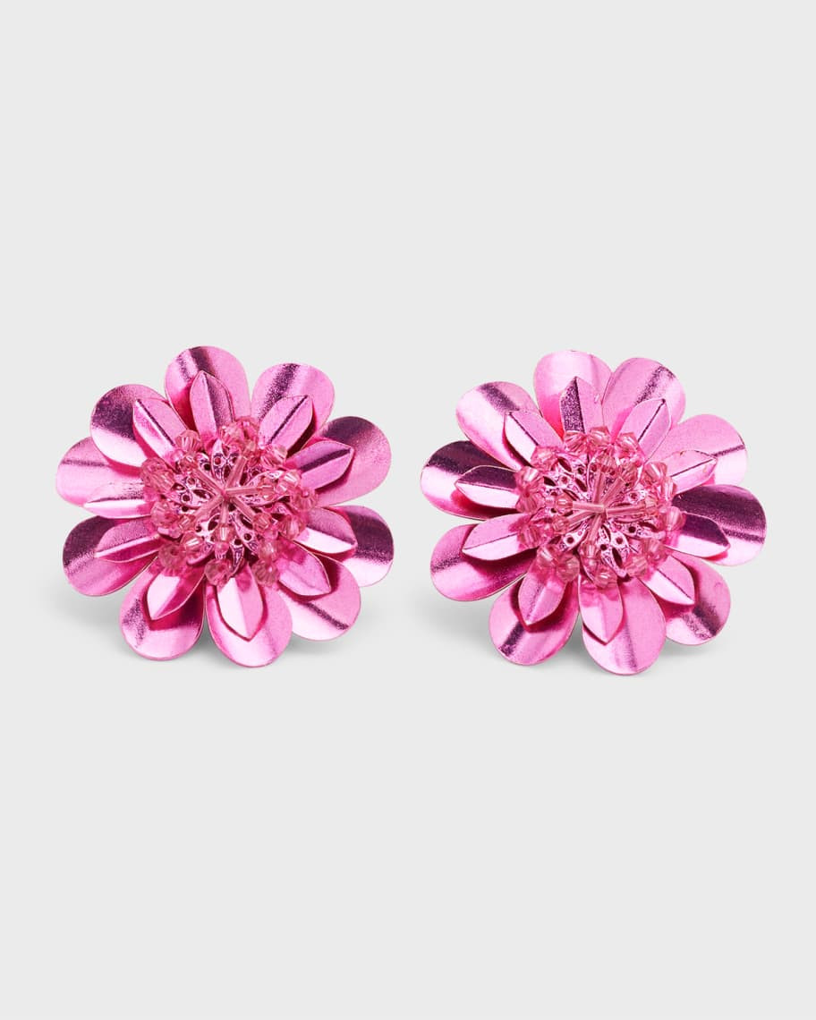 Oscar de la Renta Daisy Clip-On Earrings | Neiman Marcus