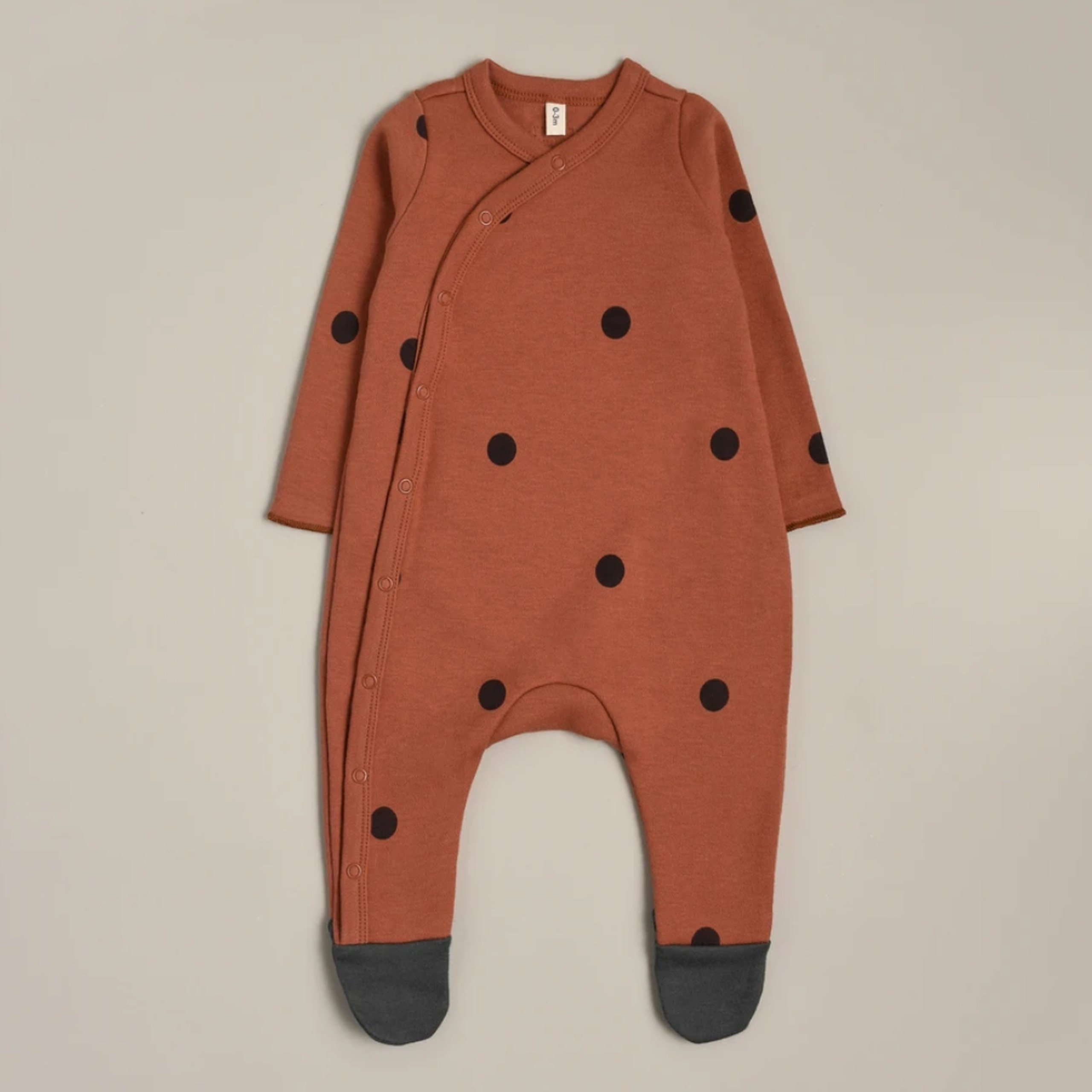 Earth Dots Suit with Contrast Feet | SpearmintLOVE