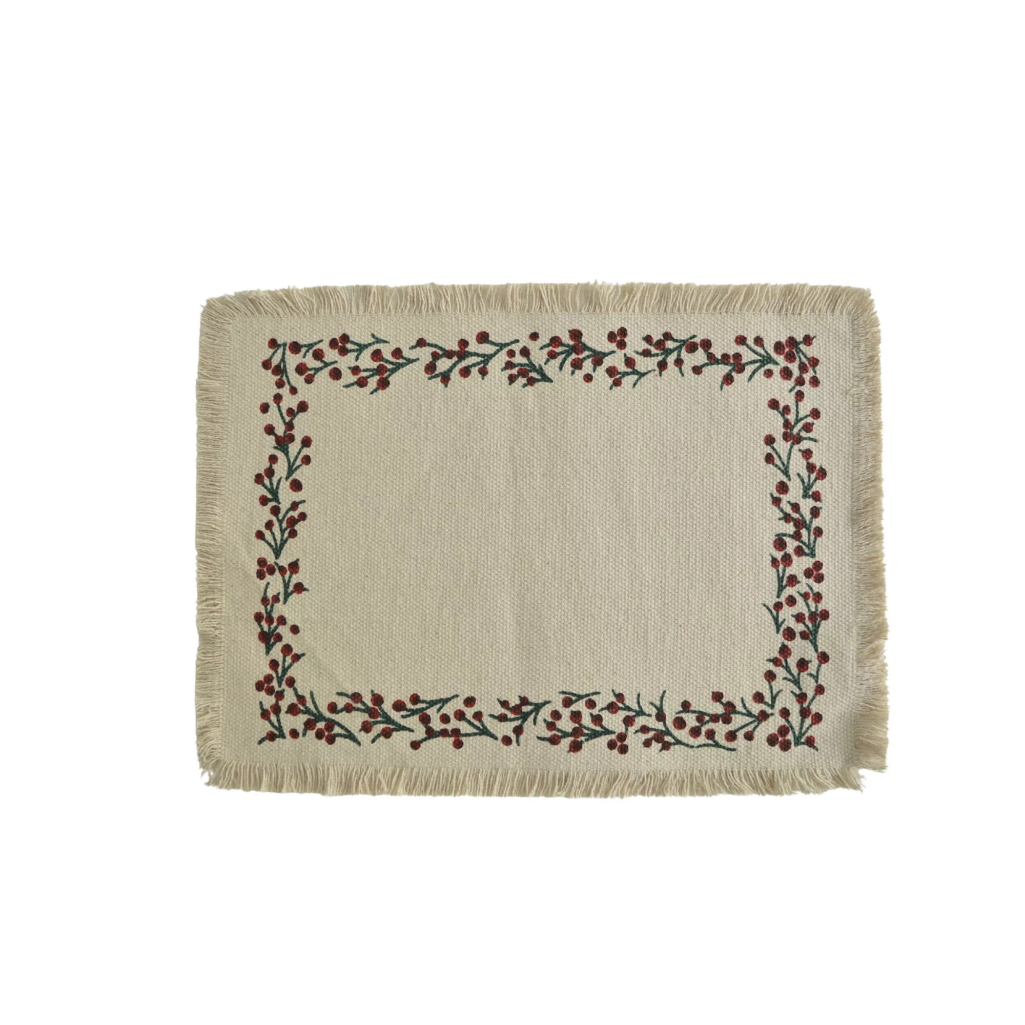 Mingle & Co. Berry Border Fringe Placemat | Kohl's