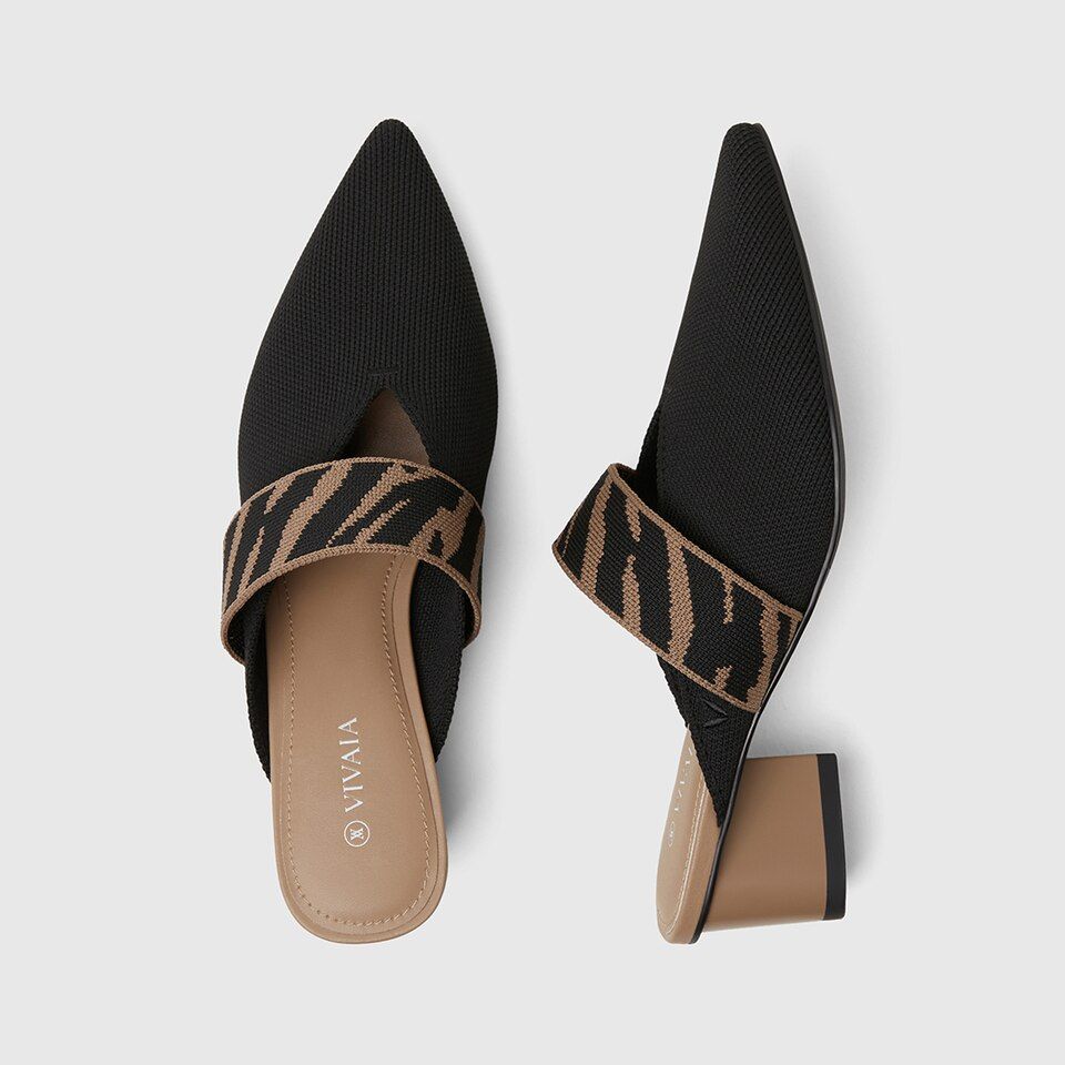 Pointed-Toe Heeled Mules | VIVAIA