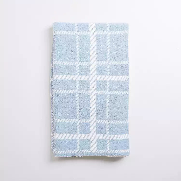 Blue Plaid Cloud Throw | Kirkland's Home