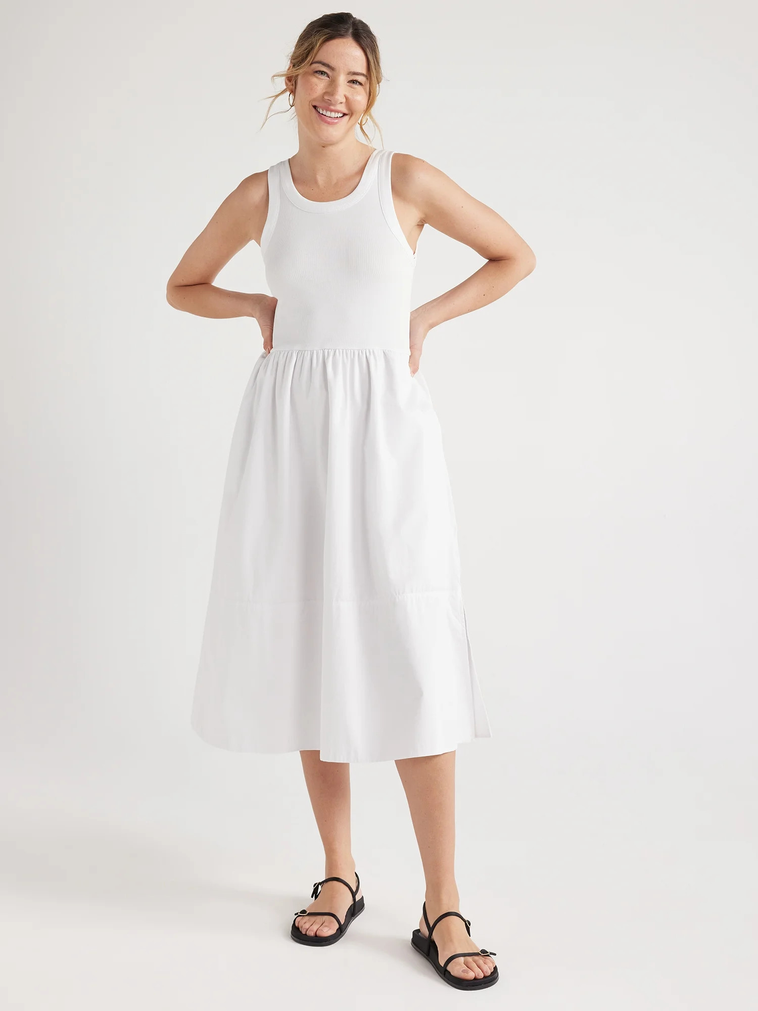 Free Assembly Women's Mixy Tank Dress, Sizes XS-XXL - Walmart.com | Walmart (US)