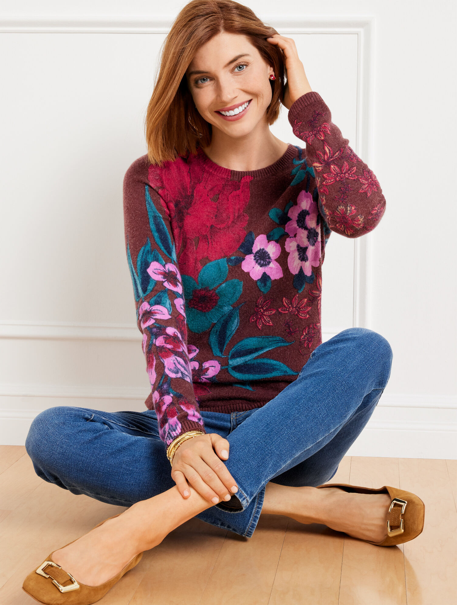 Crewneck Sweater - Blossom Blooms | Talbots