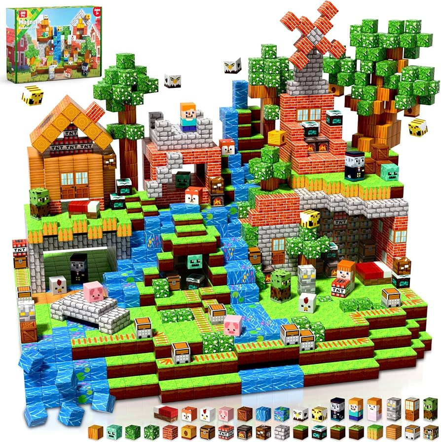 Goody King 300PCS Magnetic Blocks - Forest Magnetic Building Blocks, Stacking Magnets for Kids, S... | Amazon (US)