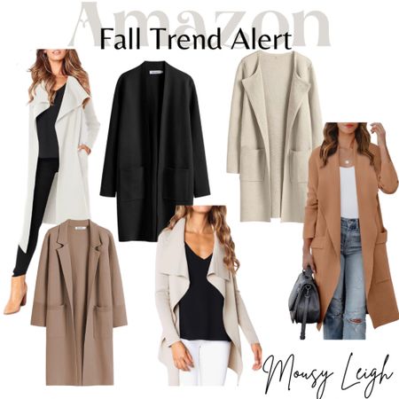 This Fall’s hottest item. 

Cardigan, Coatigan, autumn style, neutral, black, white, brown, tan, sweater, winter 

#LTKstyletip #LTKunder100 #LTKSeasonal