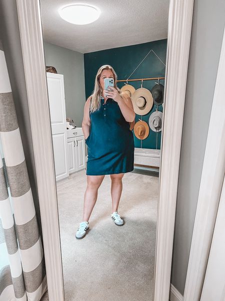 An activewear dress is a perfect way to feel cute and put together even while being comfortable. 

Plus size active wear
Active wear dress
Athleisure 
Plus size dress
Dress with sneakers
Spring outfit 
Summer outfit 

#LTKover40 #LTKstyletip #LTKplussize