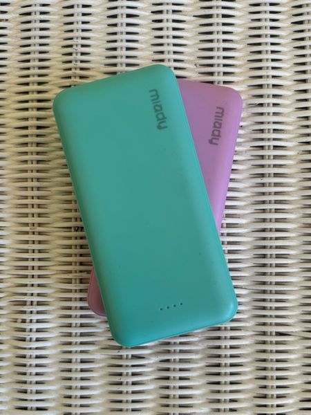 One thing I ALWAYS take with me when I travel (and usually just any time I’m going to be out of the house more than 3 hours) is a portable charger. I love this set that’s $20 ish, with pretty colors (there’s a variety to choose from). They have two ports, so you can charge two phones at once, and they’re very quick! Plus they’re small enough to slide into small pockets and purses!

#LTKFestival #LTKtravel #LTKActive