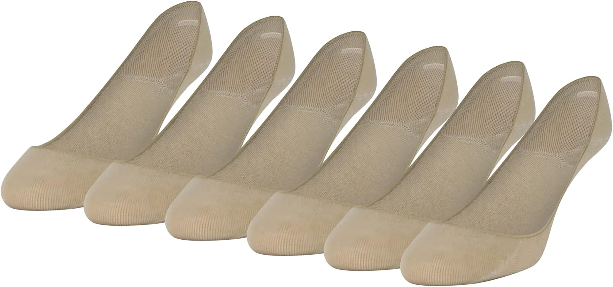 Peds Women's Padded Super Low Cut No Show Socks, 6-Pairs | Amazon (US)